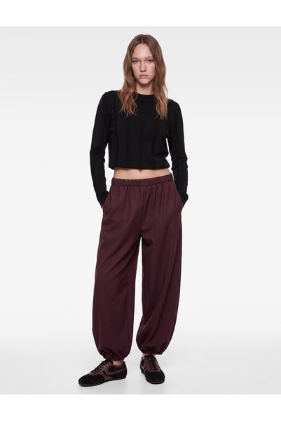 Koton Comfortable Fit Pocketed Balloon Form Elastic Waist Shalwar Trousers