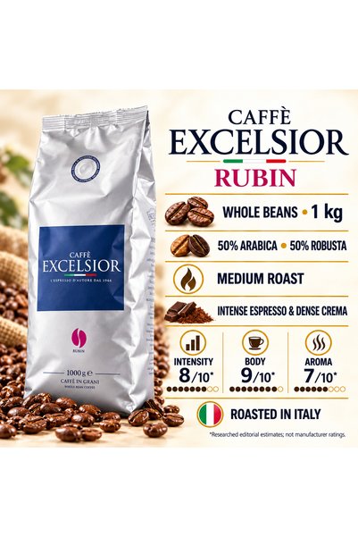 Caffè Excelsior Coffee beans Caffe Excelsior Rubin, 1kg.