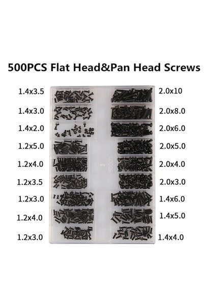 choice2 JorS 500PCS Laptop Notebook Screws Set Replacement 18Sizes Computer R...