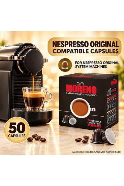 Moreno Capsule de cafea Aroma Espresso pentru Nespresso, 50 buc.