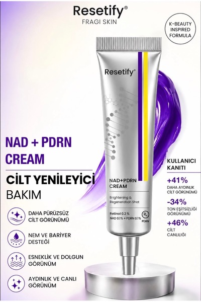 RESETIFY NAD + PDRN Tightening(Sıkılaştırıcı) Shot Cream 40 ML