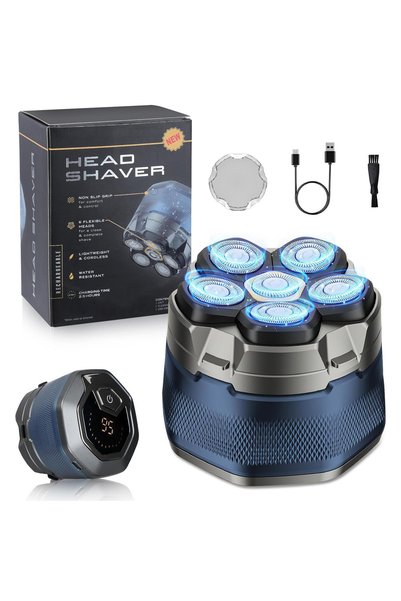 Choice Blue Electric Head Shavers for Bald Men 6D Magnetic Razor Hair Trimmer...