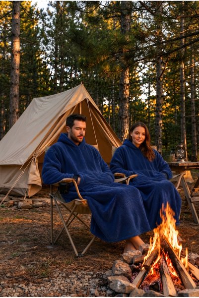 Packho Welsoft Kapüşonlu Giyilebilir TV Battaniyesi Panço – Unisex Oversize -...