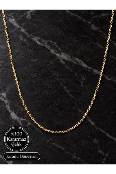 Vexa Aksesuar Hayalet Zincir 316L Kararmaz Çelik İnce Minimal Unisex Kolye Ku...