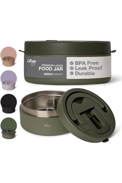 Generic Citron- Vacuum Insulated Food Jar for Kids & Adults | BPA Free Food T...