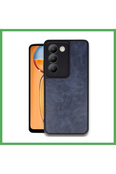 Nur store Çanta غطاء جلدي متوافق مع هاتف Vivo V30 Lite 4G - أزرق داكن BEZOSS