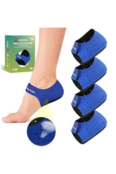CareTick واقيات الكعب، زوجان من وسادات الجل الداعمة لالتهاب اللفافة الأخمصية،...