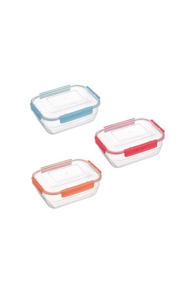 Jumbo Set Caserole Transparente cu Capac 3 Marimi - 3buc