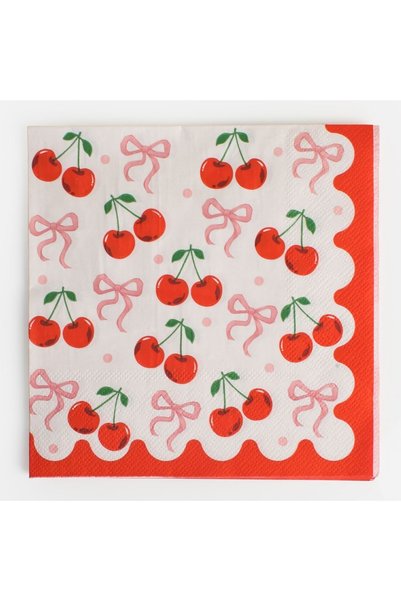 Baloane Vesele Set 20 Șervețele Petrecere cu Cireșe – 33 x 33 cm