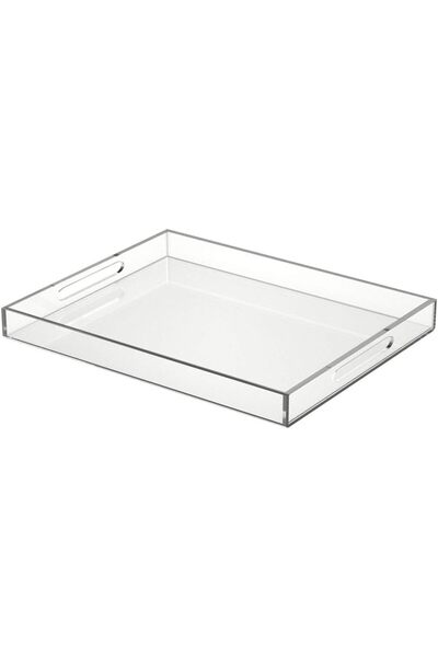 Generic صينية زخرفية من الأكريليك (شفافة، 16×20)