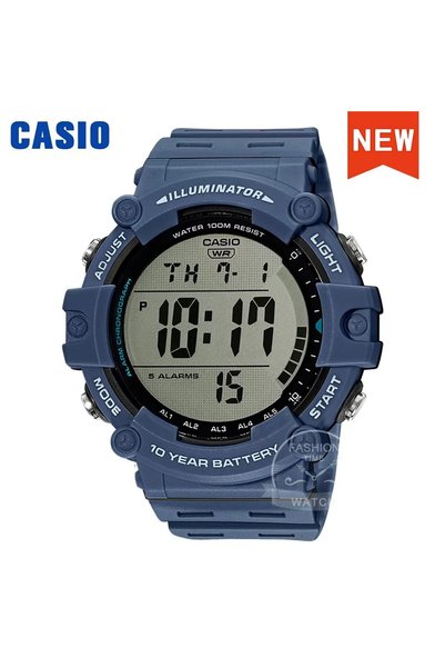 Casio ساعة رجالية AE1500WH2A فاخرة للغاية تعمل بالكهرباء لمدة عشر سنوات مع شا...