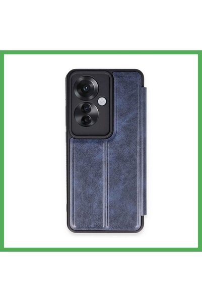 Nur store Çanta Reno 11F Compatible Case Flip Cover - Navy Blue Bezoss