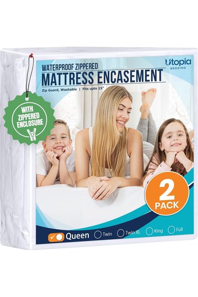 Generic Zippered Mattress Encasement, Six-Sided Absorbent Cover, Waterproof P...