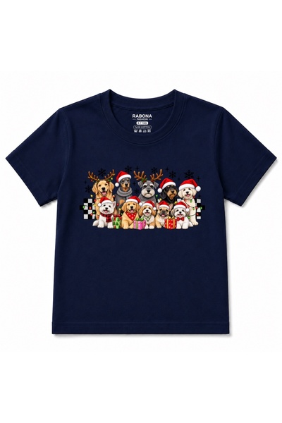 Rabona Fashion تي شيرت برسومات عيد الميلاد للأطفال من Christmas Dog Squad - ت...