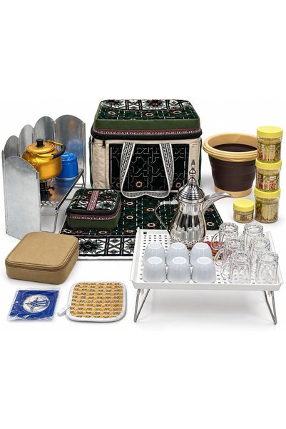 Generic Traveling Coffee and Tea Set |   Coffee and Shahi Complete Backpackin...