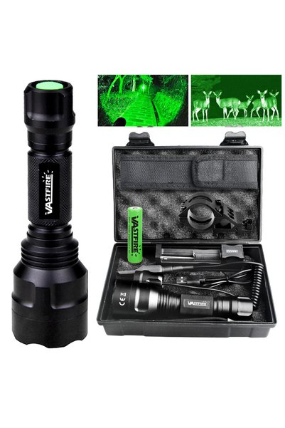 Choice Green Set LED Tactical Flashlight White/Green/Red Light Torch Hunting ...