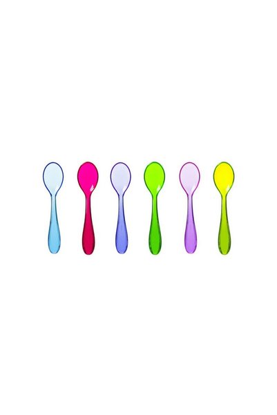 Jumbo Lingurite din Plastic Reutilizabile Colorate 12cm - 6buc