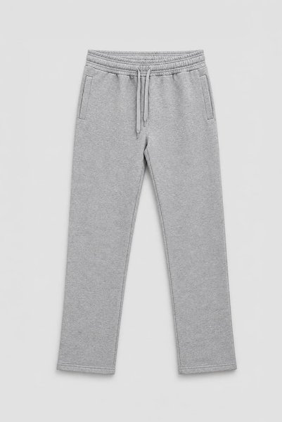 MARKAPIA Men's Straight Leg 100% Cotton Gray Sweatpants