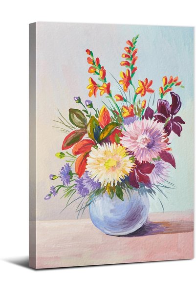 Generic Colorful Daisy Flower Wall Art Painting for Living Room Wildflower Bo...