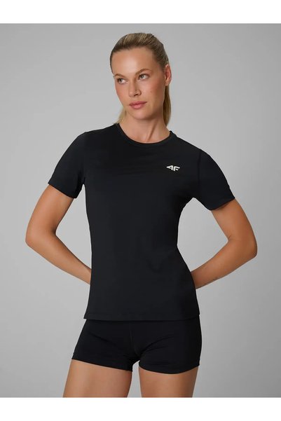 4F Tricou de performanță pentru femei F2325 - Bluză cu mânecă scurtă și guler...