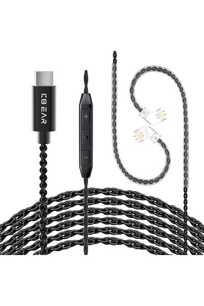 Generic كابل سماعات الأذن KZ ZS10 Pro، كابل USB-C بطول 2 متر، سماعات أذن KBEA...