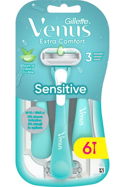 Gillette Venus Aparate de ras piele sensibilă, 6 buc