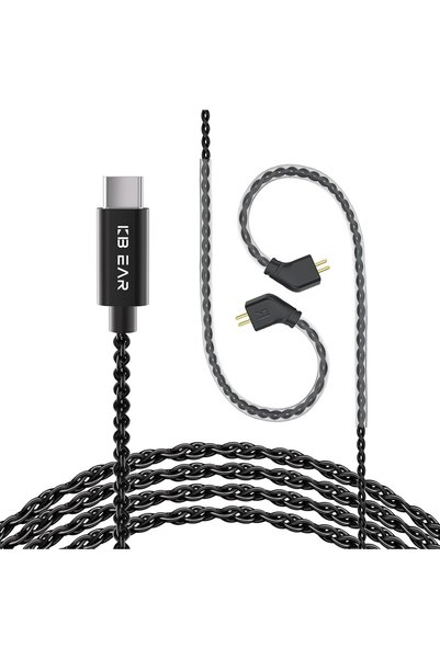 Generic كابل سماعات الأذن KBEAR KS1، كابل USB-C من النوع C، كابل تمديد لسماعا...