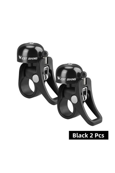 Choice 0706058Black-2pcs WEST BIKING Retro Bicycle Bell Mini Bicycle Handleba...