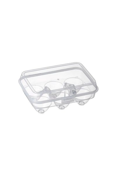 Jumbo Transparent Plastic Formwork for 6 Eggs 17.5x12x7cm