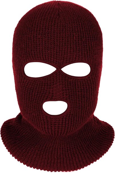Generic 2-Hole Knitted Full Face Cover Ski Neck Gaiter, Winter Balaclava Warm...