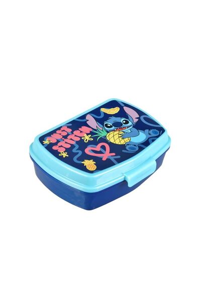 Jumbo Caserola Albastra Bleu cu Model Stitch pentru Fete - 630ml