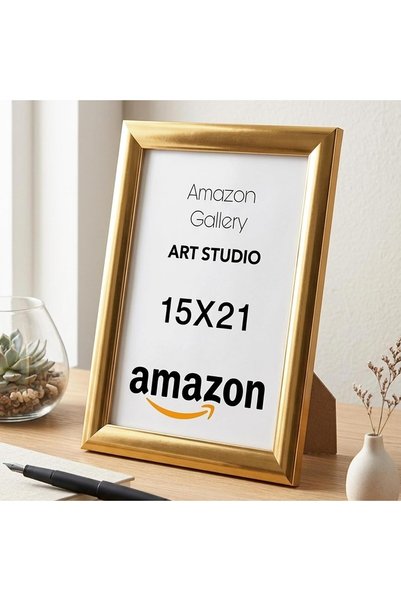 Generic photo Frame 15X21 Wall &Tabletop - 6X8 Inch(Gold-M, 15X21)