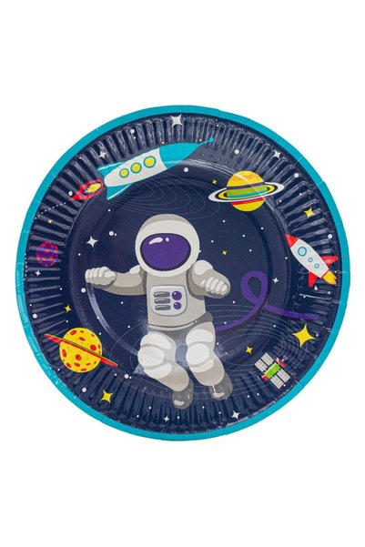Baloane Vesele Set 6 Farfurii Petrecere Spatiul Cosmic – 18 cm
