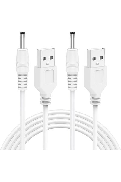GENERAL حزمة من 2 كابل شحن USB إلى 5 فولت تيار مستمر عالمي الاستخدام