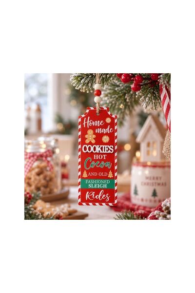 Jumbo Ornament Brad de Craciun Placuta Turta Dulce „Home Made Cookies” 8x20cm