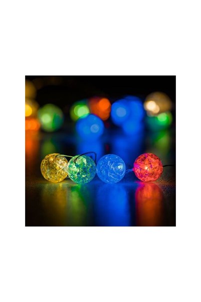 Jumbo Instalatie de Lumini cu 20 Becuri LED cu Baterii Sfere Transparente 2.2...