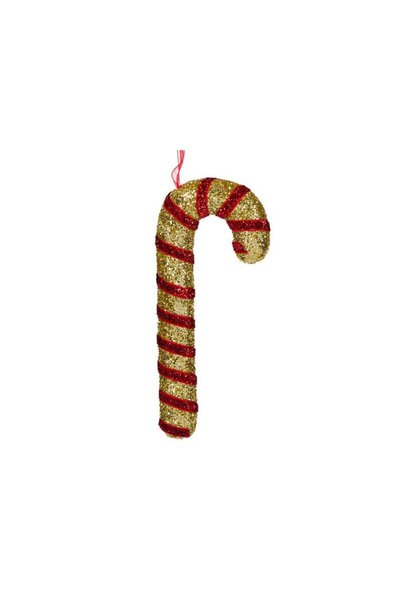 Jumbo Ornament de Craciun Acadea Aurie Rosie cu Glitter 17cm
