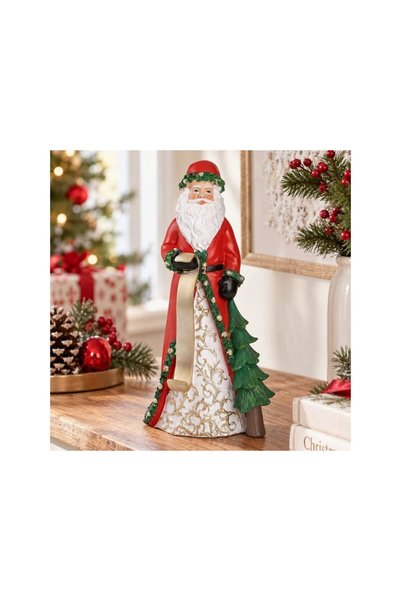 Jumbo Decoratiune de Craciun Vintage Mos Craciun cu Pergament 34cm