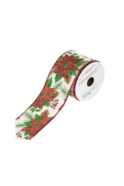 Jumbo Panglica Decorativa Bej cu Craciunite de Craciun 5mx63mm
