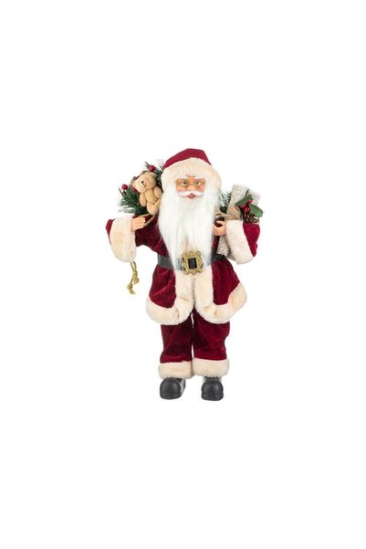 Jumbo Decorative Figurine Santa Claus with Burgundy Costume 45cm