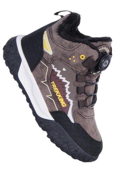 Ayakcenter Totinom 1081 Smart Lace-Up Boys' Fur-Lined Boots