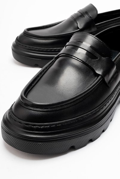 maximoda Piele naturală, fără șireturi, cu talpă groasă și înaltă, pantofi ti...