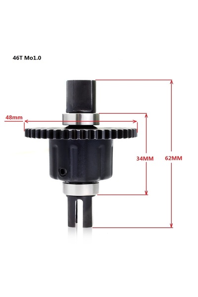 Choice 2139-46T ZD Racing M1 38T 46T 48T 56T Steel Making Front Rear Differen...