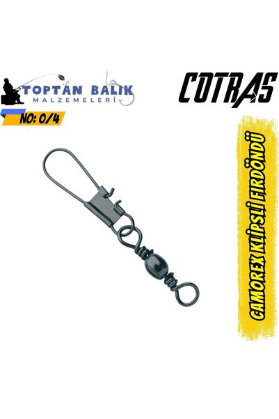 Cotras Profesyonel Bilyalı Klipsli Fırdöndü - NO: 0/4 (144'lü Paket)