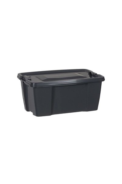 Jumbo Cutie de Depozitare din Plastic Gri cu Capac 20L