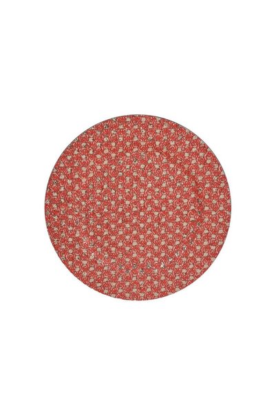 Jumbo Patou Decorativ Rosu de Craciun Rotund Dantela Ø33cm