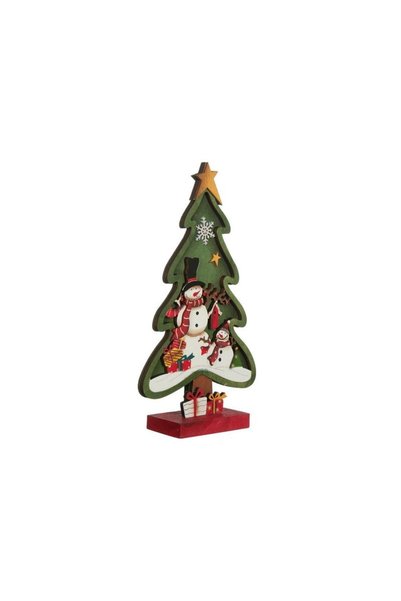 Jumbo Brad de Craciun din Lemn & Om de Zapada 28.5cm