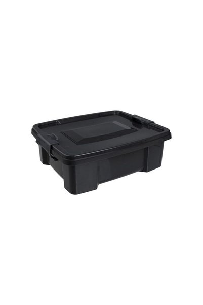 Jumbo Cutie de Depozitare din Plastic Gri cu Capac 7L