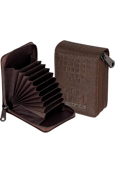 Generic 9 Slot Textured Credit Debit Card Holder Money Wallet Zipper Coin Pur...