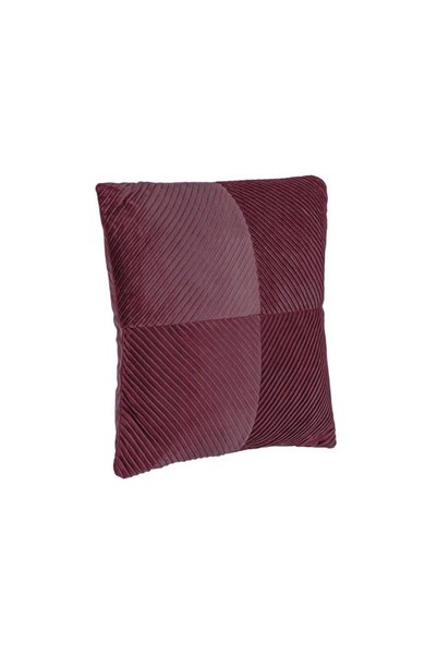 Jumbo Perna Decorativa de Iarna Bordo Velvet cu Dungi Reliefate 45x45cm